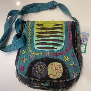 Boho Quilted Satchel Crossbody Bag